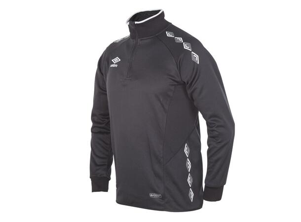 UMBRO UX-1 Half Zip Jr Svart/Vit 164 Träningströja med krage 